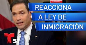 Marco Rubio reacciona a nueva ley de inmigración en Florida