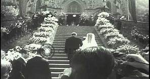 The wedding of Princess Marie Aglae of Germany and Prince Hans-Adam II of Liechte...HD Stock Footage