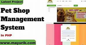 Pet shop management system in php | online pet shop website | Source Code & Projects