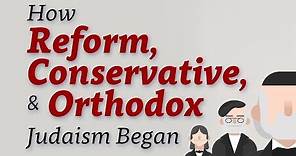 History of Jewish Movements: Reform, Conservative and Orthodox