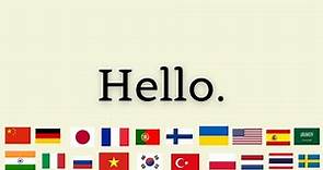 How To Say Hello In 20 Different Languages