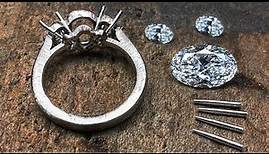 Making a Platinum Diamond Ring by Hand – AMAZING! | 3 Stone Custom Engagement Ring