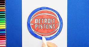 How to draw the Detroit Pistons Logo (NBA Team)