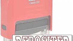 DEPOSITED Self Inking Rubber Stamp with Red Ink