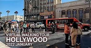 [4K] Hollywood & Highland, Walk of Fame, January 2022 [LA Street Walking Tour]
