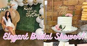 COME TO MY ELEGANT BRIDAL SHOWER! | Bridal Shower Vlog, Bridal Shower Ideas