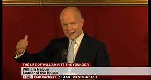 William Hague Lecture: William Pitt the Younger