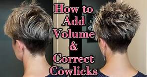 How to Get More Volume at the Crown & Correct Cowlicks | Pixie Hair Tutorial