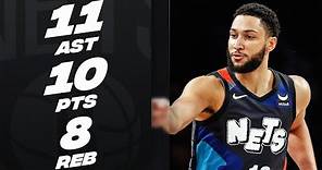 Ben Simmons Posts Near Triple-Double In Nets Return - 11 AST, 10 PTS & 8 REB