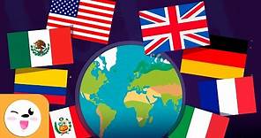 WORLD FLAGS - Flags of Europe and the Americas for Kids - Compilation Video