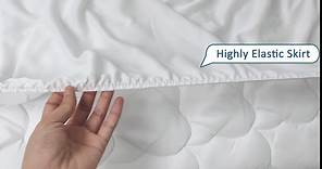 Queen Mattress Pad Thick Quilted Mattress Topper Air Mattress Cover, Super Soft Breathable and Noiseless Down Alternative Fiber Extra Thick Mattress Pad with Deep Pocket Fits Up to 23 Inch Mattress