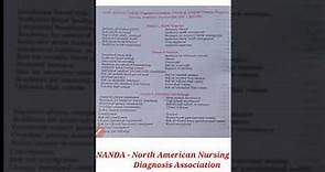 NANDA Nursing Diagnosis List✍️ || Topics explained || Nursing Guidance
