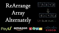 Rearrange array alternately