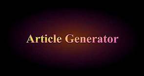 Article Generator, Article Rewriter