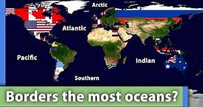 Which country borders the most oceans?