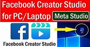 Facebook Creator Studio for PC | How to Add Facebook Creator Studio to Desktop | #fbstudio