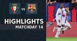 Resumen de CA Osasuna vs FC Barcelona (1-2)
