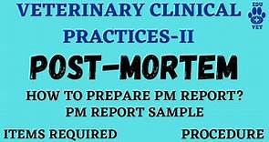 Post Mortem Report Writing Detailed Video