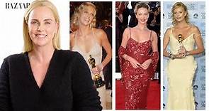 Charlize Theron On Her Timeless & Trendy Red Carpet Looks | Fashion Flashback | Harper's BAZAAR
