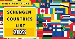 europe schengen country list 2023 | schengen countries list | Schengen area