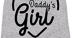 Dog Shirt Daddys Girl Cute Clothes for Family Pet for Dad with Dogs Light Grey L
