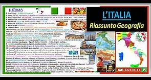 🇮🇹 L' ITALIA Riassunto Geografia