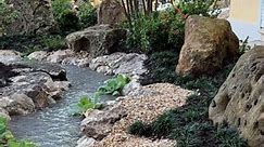 Recently Completed landscape Stream and gardens Koi Pond by @seanthepondguy . . . #landscaping #garden #design #japanesegarden #stream #plants #trees #gardens #bahamas #miami #florida #homedecor | Matthew Giampietro Garden Design