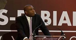 David Lammy speech heckled by pro-Palestinian protesters