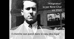"Allégeance" lu par René Char