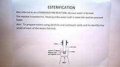 Esterification Theory for Practical Gr 12