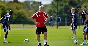 Exclusive footage of Alan Irvine's first training session as head coach of West Bromwich Albion