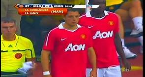 Debut del Chicharito Hernandez con el Manchester united momento de su entrada