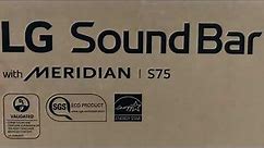 LG SOUND BAR 5.1.2.2 Channel - Meridian S75 - 520W AI SOUND PRO