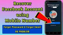 How to Recover Facebook Account using Mobile Number?