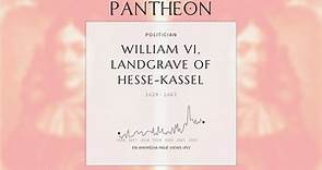 William VI, Landgrave of Hesse-Kassel Biography - Landgrave of Hesse-Kassel