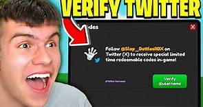 How To VERIFY TWITTER X ACCOUNT In Roblox Slap Battles To REDEEM CODES!