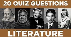 Literature Quiz | Literature Trivia Quiz | Literature Quiz Questions