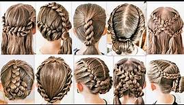 10 SIMPLE and BEAUTIFUL hairstyles for every day! Easy braided hairstyles.