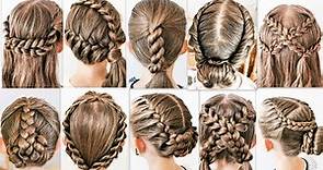 10 SIMPLE and BEAUTIFUL hairstyles for every day! Easy braided hairstyles.