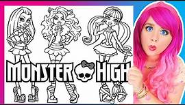 Coloring Monster High Coloring Pages | Draculaura, Frankie Stein & Clawdeen Wolf | Ohuhu Markers