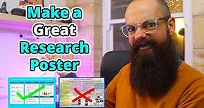 What makes a great research poster? [Good and Bad Examples]