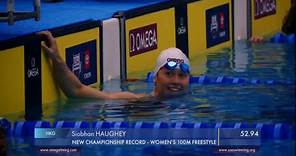 [2023美國游泳公開賽] 何詩蓓100自決賽游出52秒94，打破大會紀錄勇奪金牌！