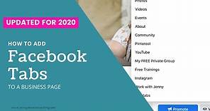 How to Create Tabs On Your Facebook Page (Updated 2020)
