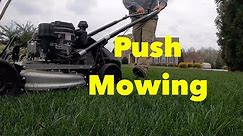 Mowing a Lawn with a Push Mower