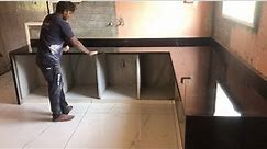 Kitchen Quartz Black Counter top- How to install modular Kitchen Countertop,kitchen Platform