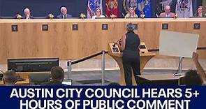 Austin City Council hears over five hours of public comment | FOX 7 Austin