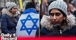Suella Braverman joins thousands at London rally ‘in solidarity with Israel’