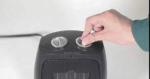 BLACK+DECKER Portable Space Heater, Room Space Heater with Carry Handle for Easy Transport