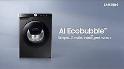 Samsung AI Ecobubble™ Washing Machine: Simple. Gentle. Intelligent Wash.