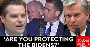 'Sounds Like A Shakedown, Doesn't It?': Matt Gaetz Confronts Wray With Alleged Hunter Biden Message